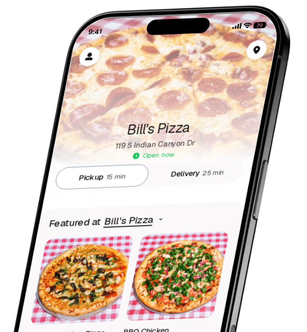 Bill's Pizza app preview